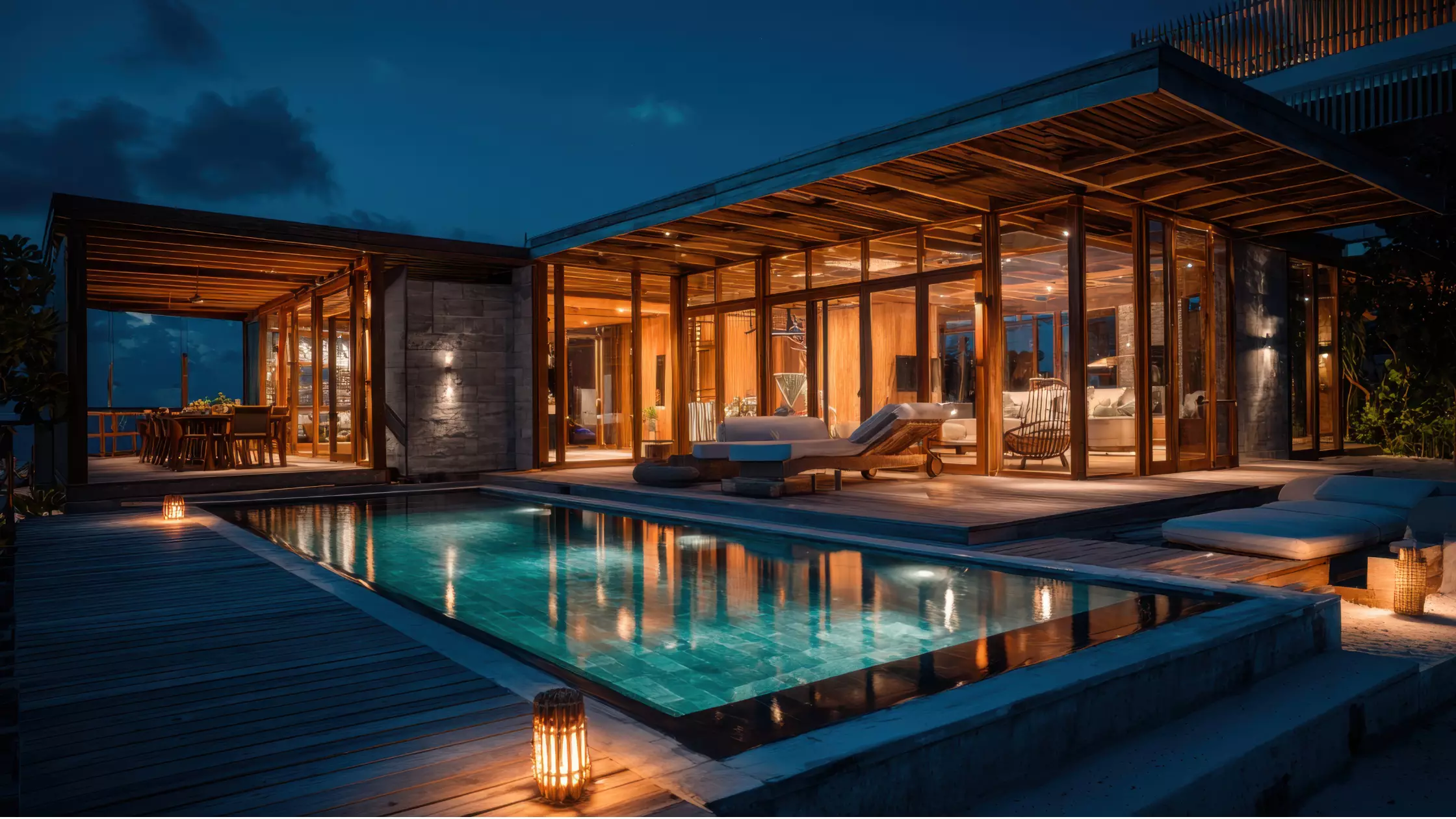 Lighthouse Point neighborhood pool view